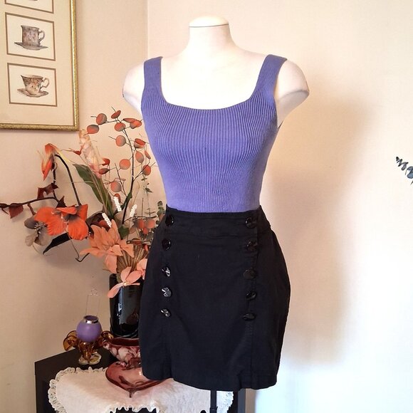 NWOT Colcci Black Mini High Waist Short Skirt Women’s Fall Winter Skirts - Picture 10 of 11